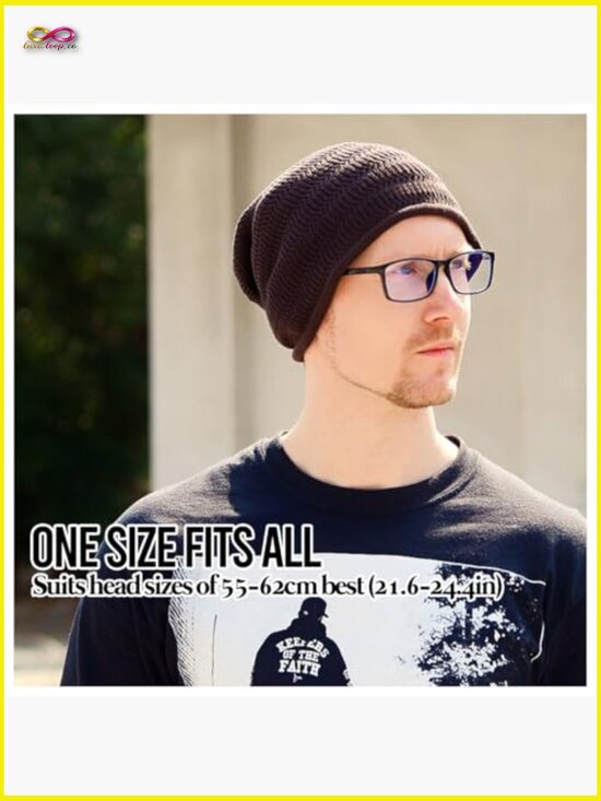 Slouchy Knit Beanie Moisture Wicking Sports Hat One Size Unisex main image 6